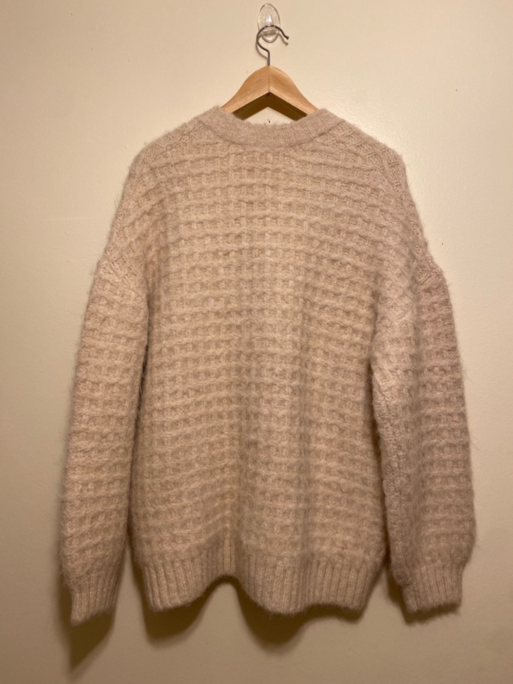 OAK + FORT Cream Textured V-Neck Button Cardigan. Size XXS -XS . New - Picture 2 of 9